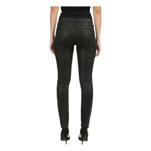 Articles of Society Coated Sarah Skinny Jeans Black Stretch Denim 25 - Picture 3 of 12